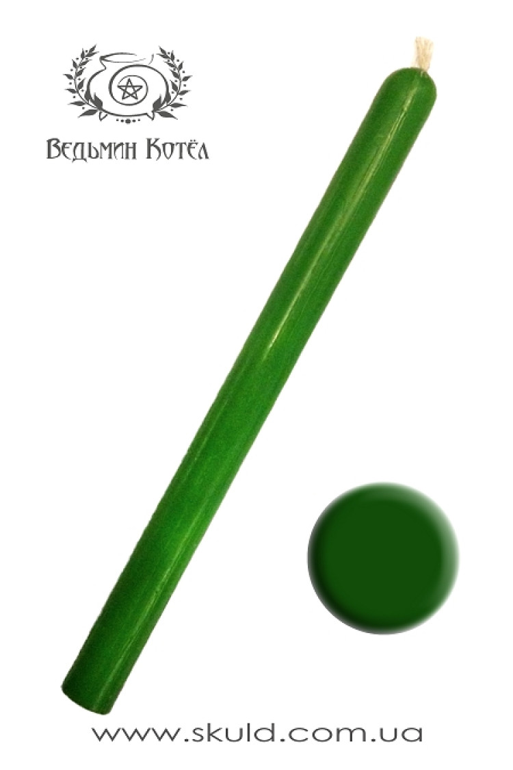 Свічка воскова зелена