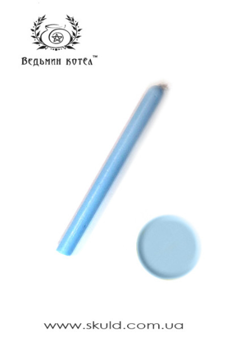 Свічка блакитна годинна