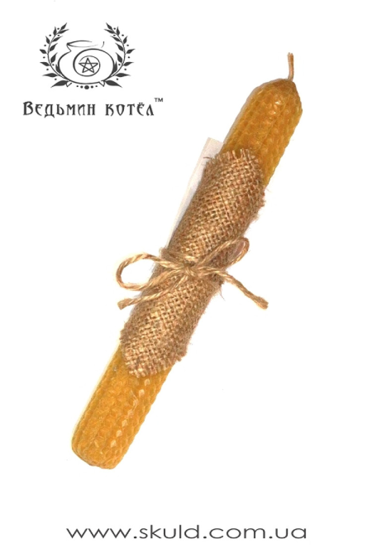 Свічка з вощини з Вересом