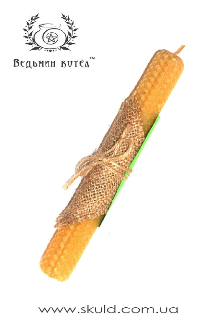 Свічка з вощини з Ялівцем