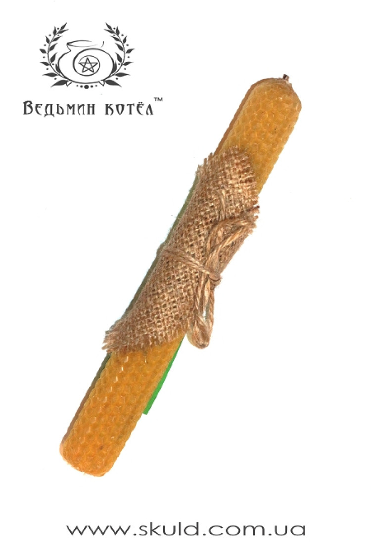 Свічка з вощини з Ромашкою