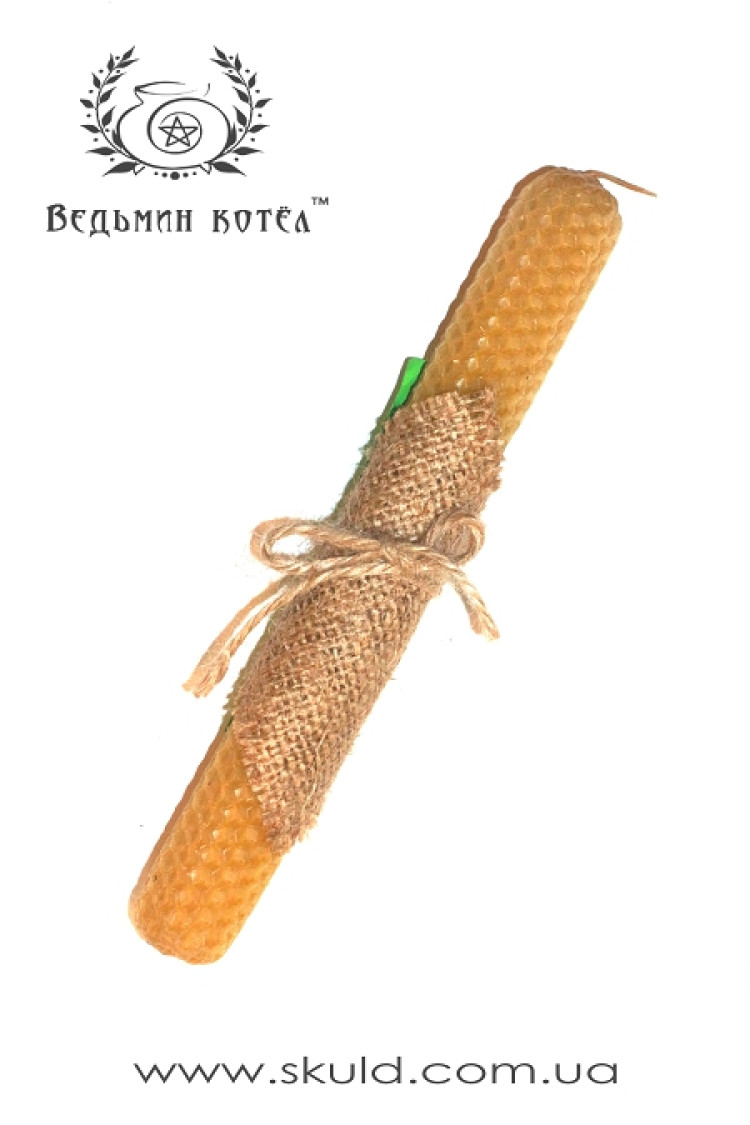 Свічка з вощини із Шавлією